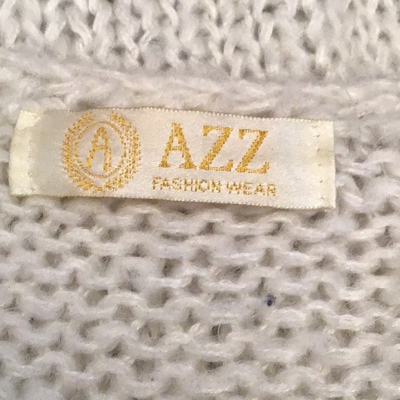 AZZ open knit sweater white M/L - Picture 3 of 3